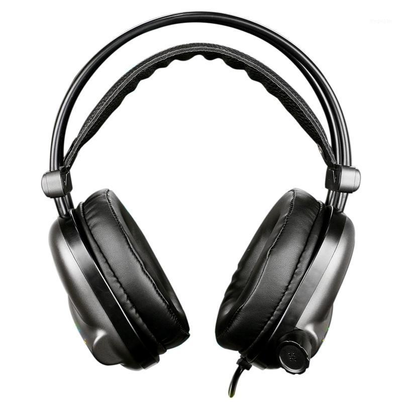 

Gaming Headset 7.1-Channel RGB Light-Emitting Gaming Headset Head-Mounted Noise Reduction for PC Notebooks1, Black