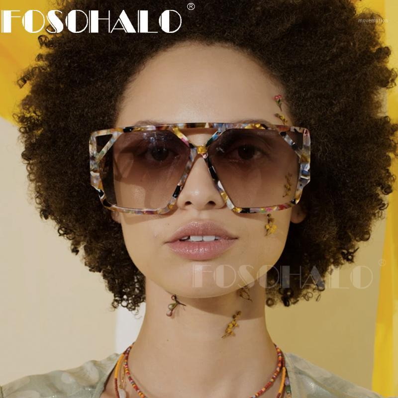 

2020 Women Square Sunglasses Brand Designer Fashion Sun Glasses Vintage Oversized Sunglasses Mirror Female Lady Eyeglasses UV4001