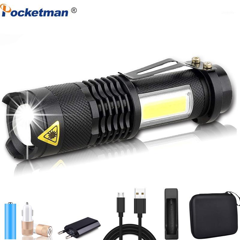 

LED Torch Q5 COB Super Bright Portable Waterproof LED Zoom Torch Penlight Use 14500 Battery Light Lantern1