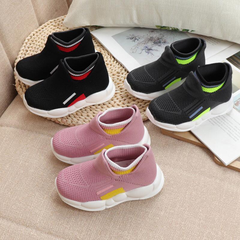 

Kids Boy Girl Trainers Sport Running Shoes Mesh Shoes Sneakers For Toddler Boy Girl Children Socks Sports D301, Black