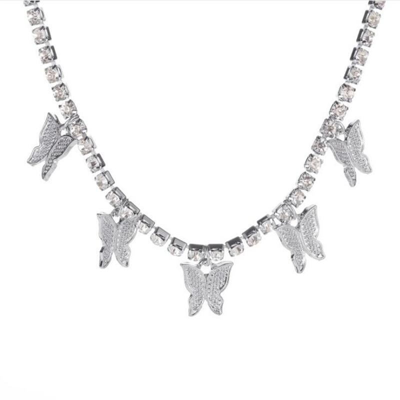 

Fashion butterfly small pendant shiny ladies jewelry necklace