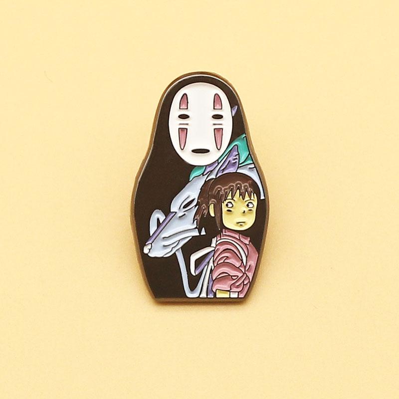 

Pins, Brooches Spirited Away Brooch And No Face Man Enamel Pins Men Women Fashion Jewelry Gifts Anime Movie Novel Lapel Badges