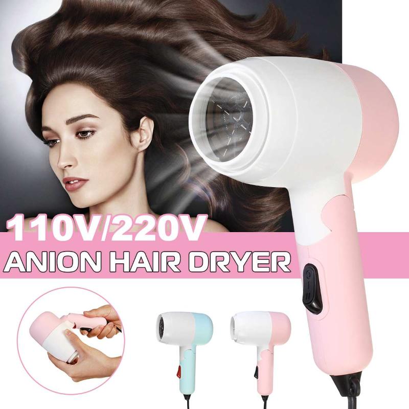 

110V/220V Portable Folding Hair Dryer Strong Power Barber Salon Styling Tools Hot/Cold Air Blow Dryer 2 Speed Adjustment