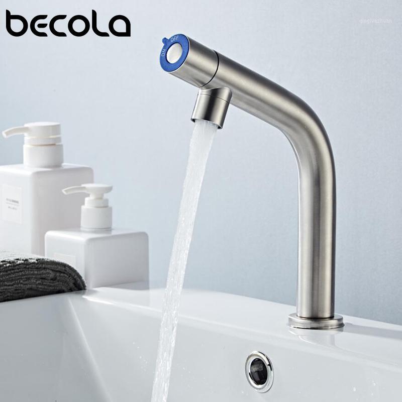 

304 Stainless Steel Single Cold Quickly Open Type Kitchen & Basin Faucet Rust And Corrosion Resistance Bathroom Sink Water Tap1