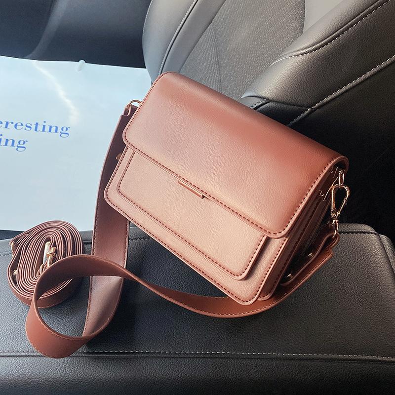 

Chain Design New Mini PU Leather Flap Bags For Women 2021 winter Lady Shoulder Handbag Female Fashion Cross Body Bag, Black