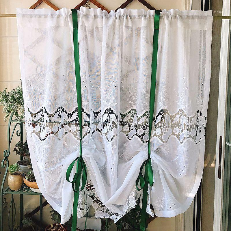 

ins French style white balloon curtain decoration door curtain1