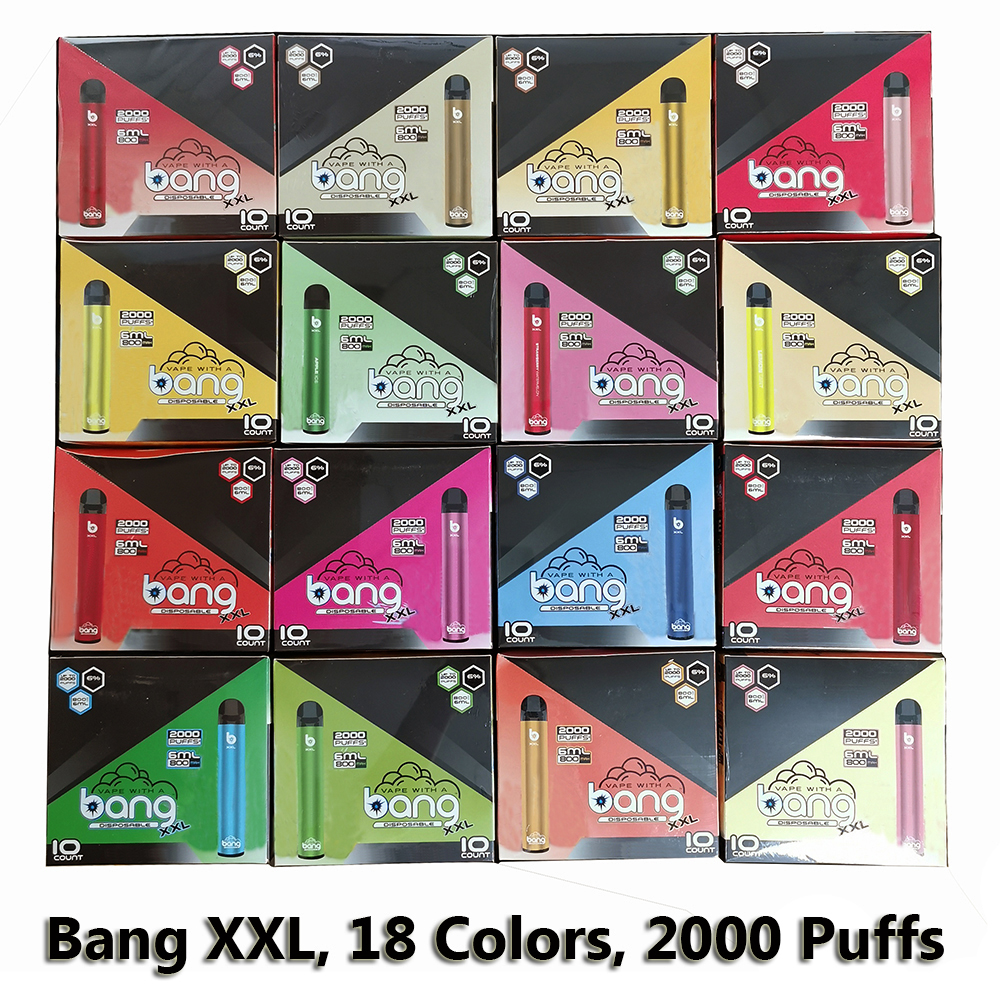 

Bang XXL Disposable Vape Electronic Cigarette Pen XXTRA Power 2000 Puffs 800mAh 6.0ml Prefilled Vaporizer 18 Colors