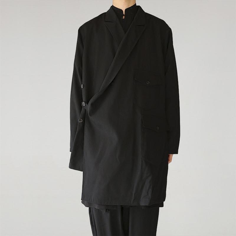 

Multifunctional deconstructed casual jacket Yamamoto style jacket, Black