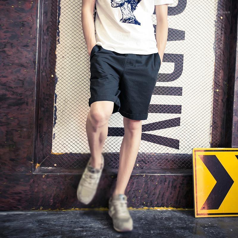 

Hot Sale Summer Men's Shorts Slim Straight Casual Elastic Waist Cotton Solid Color Knee Length Large Size Multicolor Shorts 4XL1, Tianlanse