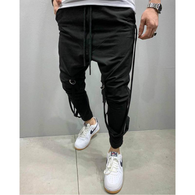

Autumn Men's Trousers Bodybuilding streetwear Sports Pants Sweatpants joggers Running Sports Men gym fitness pants, Black
