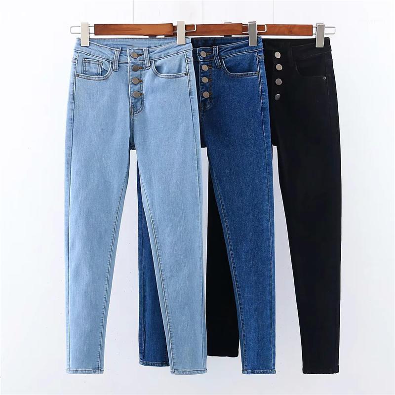 

Vintage Casual High Waist Jeans Women Stretch Denim Pencil Pants Pantalon Femme Fashion Streetwear Black Skinny Mom Q3343 Women's, Light blue jeans
