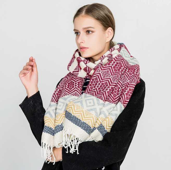 

Scarves 185*68cm Cashmere Imitation Shawl Scarf Autumn Winter Men Foulard Square Hijab Ladies Wrap Muffler Pareo Female Hijab1