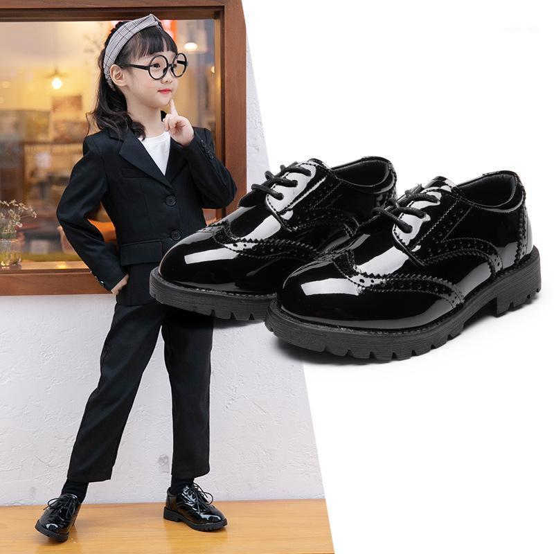 

New Children Shoes Baby Toddler Flats Black School Dress Leather Shoes Boys Girls Casual Performance Kids Moccasins 031