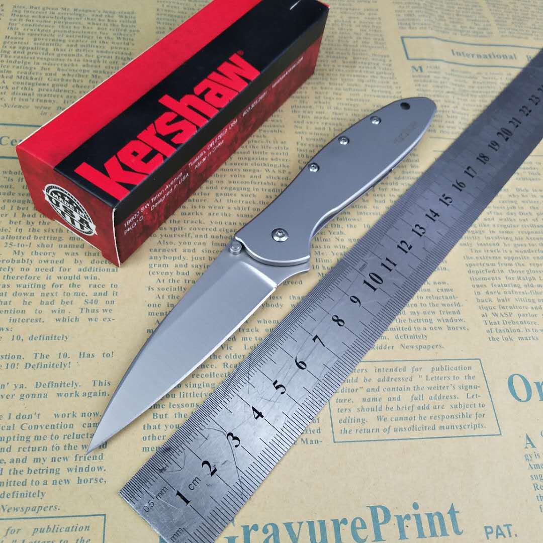 

4 Color Kershaw 1660 Assisted Open Flipper Folding Knife 8Cr13Mov Titanium Blade Stainless Steel Handle
