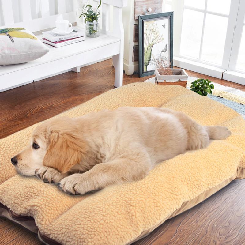 

Large Dogs Bed Mat Winter Warm Mattress Thicken Fleece Pet Cushion Blanket Puppy Cat Sleeping Pad Plush Pets Kennel