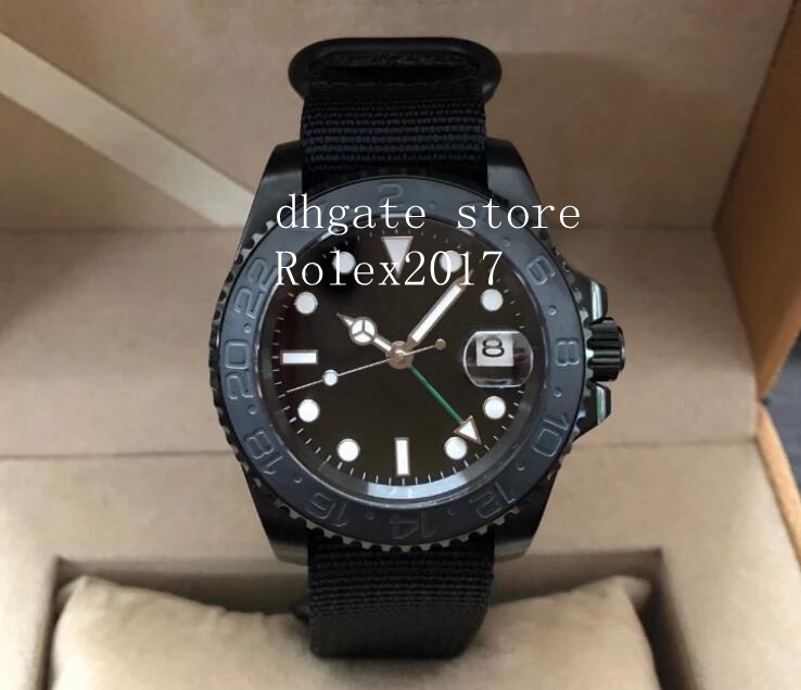 

Mens Automatic Self-Wind movement 2813 Ceramic Men Black GEERVO PVD Crystal 116655 Master luminous Mens Rubber Strap 40mm Dive Watches 2020