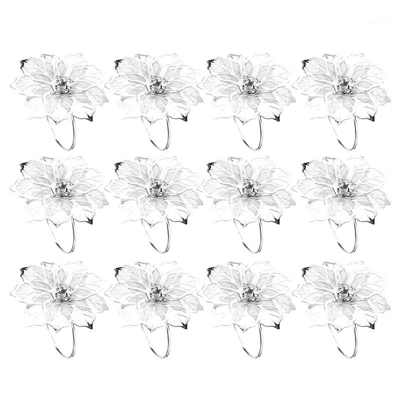 

12 Pcs 3D Floral Metal Napkin Rings Holder Dinner Wedding Towel Ring for Table Decorations, Wedding, Dinner,Party, DIY Decoratio1