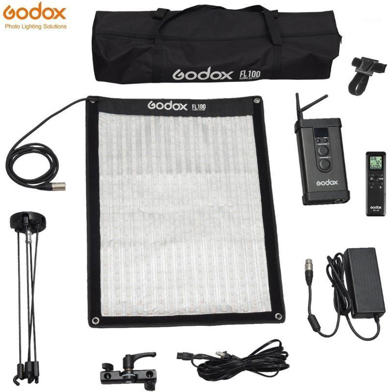 

Godox 40*60cm FL100 100W Flexible Foldable Cloth LED Video Light 3300-5600K Bi-color with Controller Remote Control X-shaped1