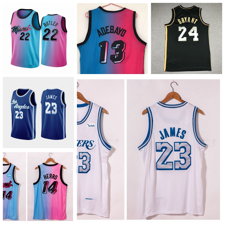 

2020/21 Men LeBron 23 James Jimmy 22 Butler Anthony Tyler Davis Dwayne Herro Wade Basketball Jersey