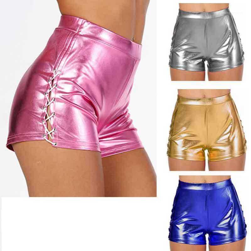 

PU Patent Leather Shorts Glitter Sexy Pole Dance Boot Shorts Mini Short Women Club Wear Pantalon Corto Sexy Panties1, Blue