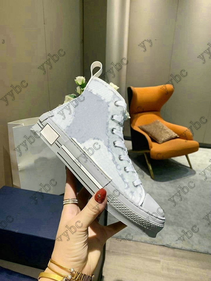

Classic 19SS B23 B24 Oblique High Top Low Top Sneakers Obliques Printing Technical Leather 19SS Technical Athletic Sneaker Shoes