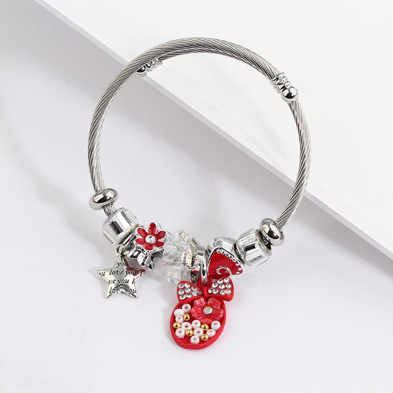 

Fashion Wire Stainless Steel Metal Expandable Handmade Bracelet Base Adjustable Blank Bangle DIY Charm Bracelets & Bangles