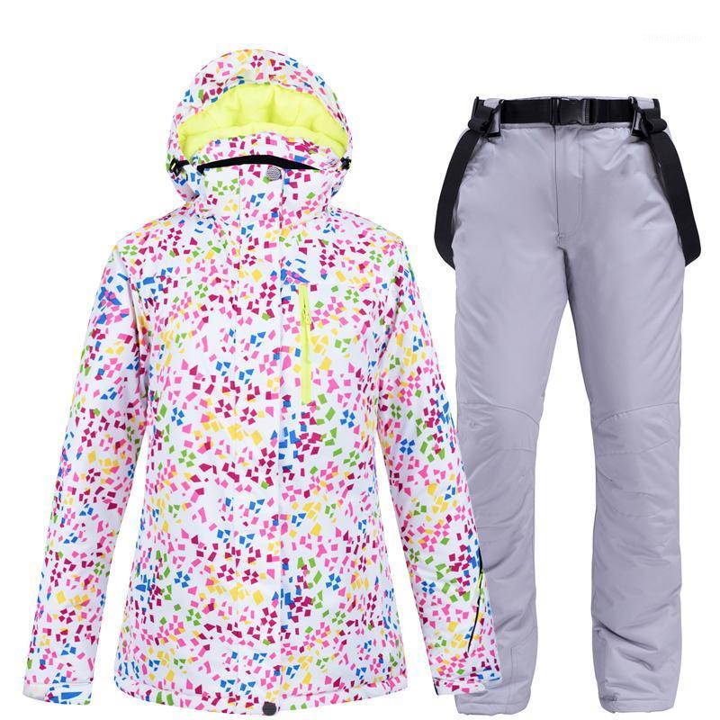 

New Ski Suit Women Winter Windproof Outdoor Snowboard Suit Warm Thickened Jacket And Pants Snow Sports Alpine Ski Set For Women1, W2