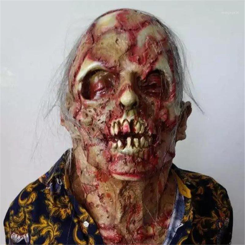 

Wholesale- Halloween Adult Mask Zombie Mask Latex Bloody Scary Extremely Disgusting Full Face Party Cosplay Prop WA271 T691