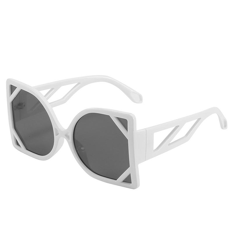 

2021 New Fashion Sunglasses Women Oversized Luxury Designer Black White Glasses Big Frame Personality Sun Glasses Gafas De Sol
