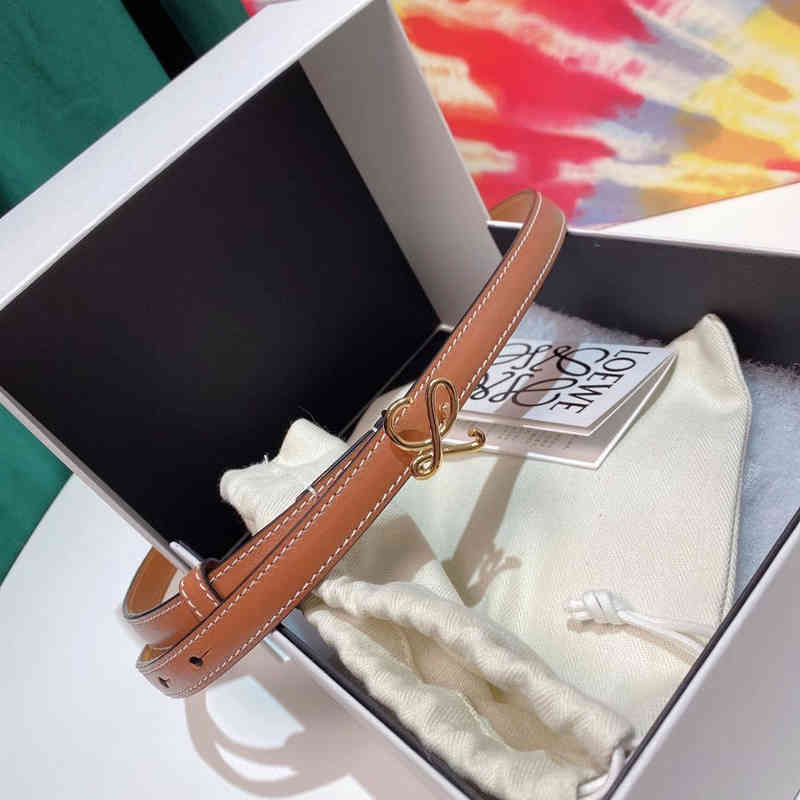 

new Fashion 20 Baoluo Yiwei 1.5cm versatile narrow thin L letter combination buckle real cow leather women's belt 2Q9M XYM SC 78KI, Black