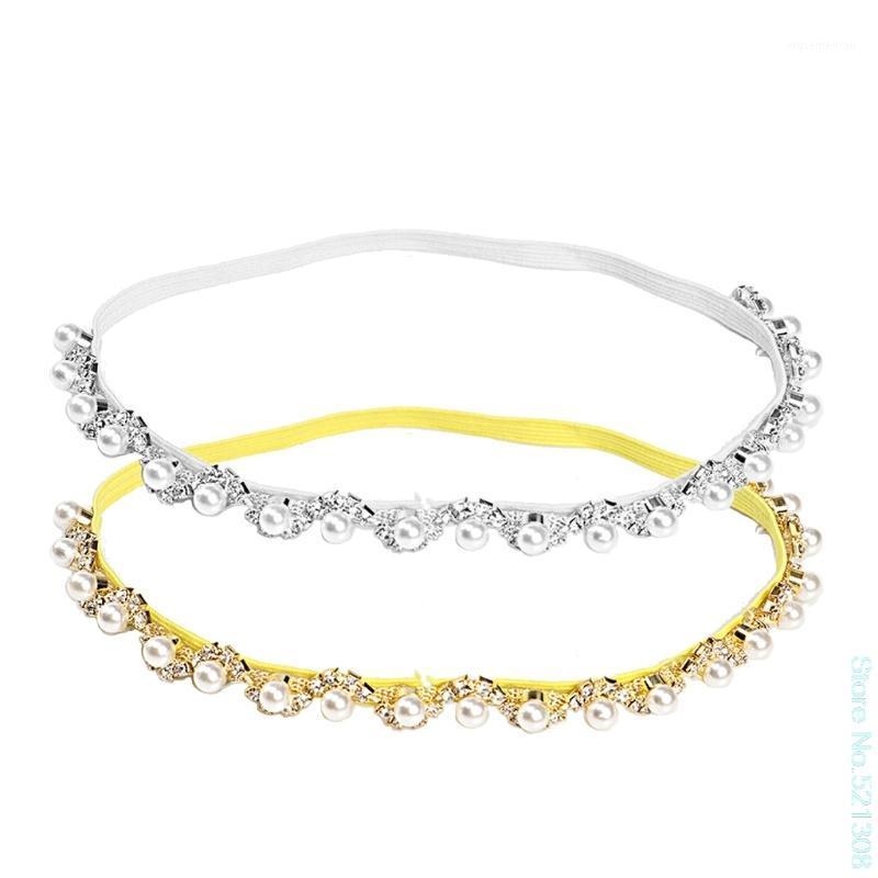 

2021 New Children Like beautiful Nice Sparkling Pearls Baby Girls Head Band Elastic born Photography Accessories1, Silver