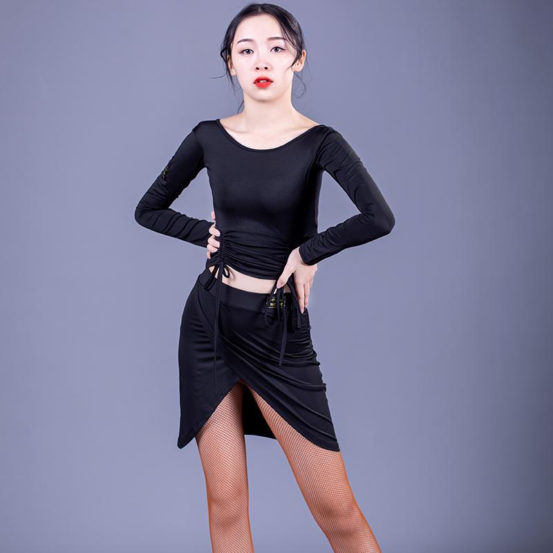 

Latin Dance Costumes Women Long Sleeve Tops Ladies Practice Skirt Rumba Tango Samba Salsa Cha Cha Ballroom Dance Clothes VO670