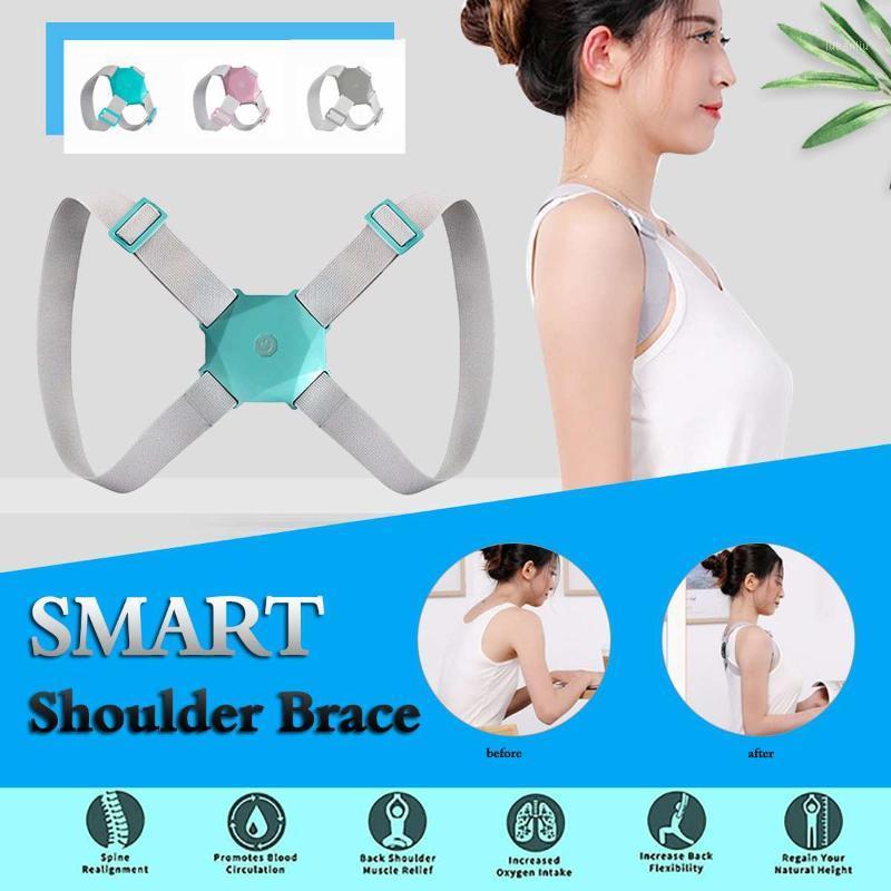 

Newest Intelligent Posture Corrector Electronic Reminder Back Support Adjustable Smart Brace Support Belt Shoulder Training Belt1, White