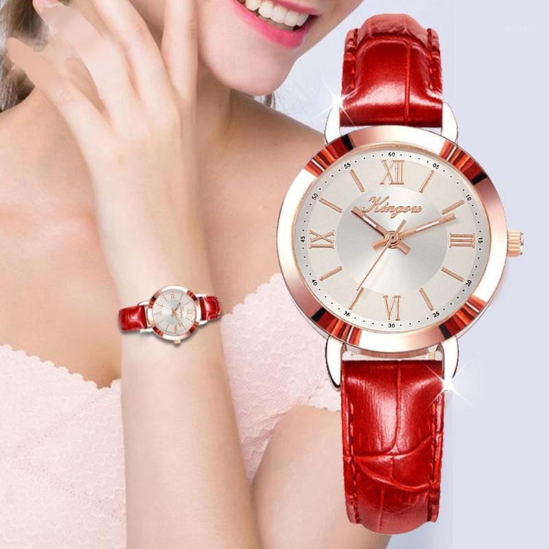 

Wristwatches Top Style Fashion Women's Luxury Leather Band Analog Quartz WristWatch Ladies Watch Lady Female Clock Arrival &501