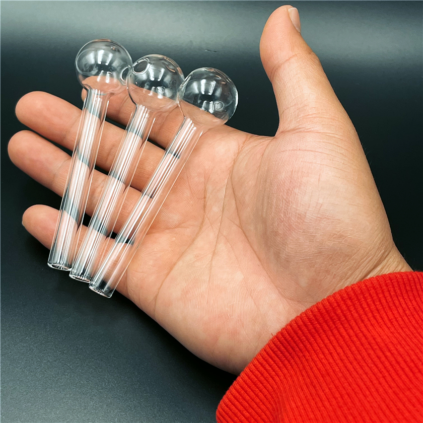 

6cm/10cm/12cm Length Pyrex Glass Oil Burner Pipe Clear Cheap Glass Oil Burner Pipe Water Hand Pipes Smoking Accessories