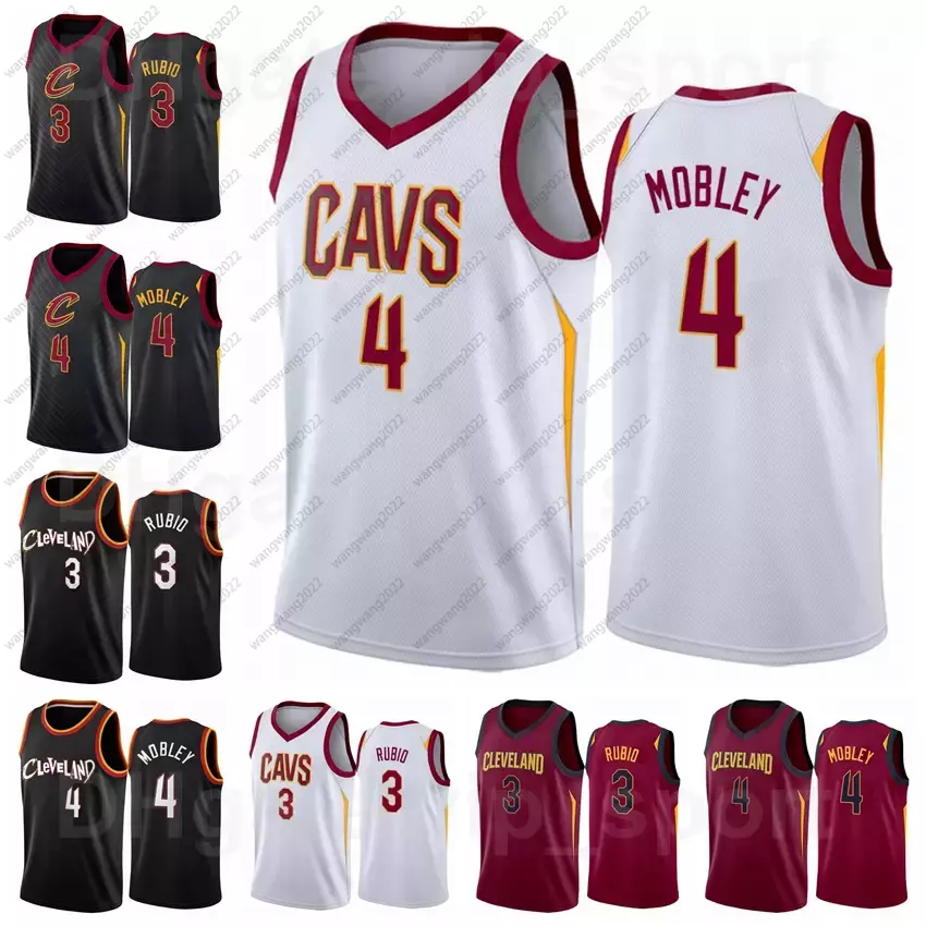 

Man Woman Youth Print Evan Mobley Basketball Jersey 4 Ricky Rubio 3 Team Color Black Red White Breathable Shirt For Sport Fans Pure Cotton U