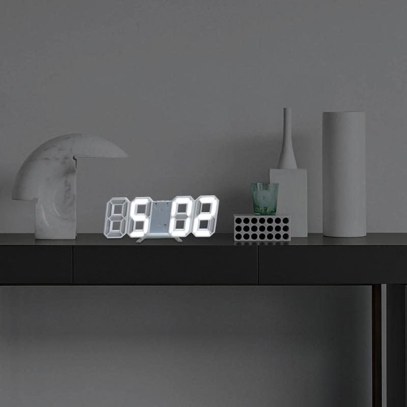 

3D Large LED Digital Wall Clock Date Time Celsius Nightlight Display Table Desktop Clocks Alarm Clock From Living Room