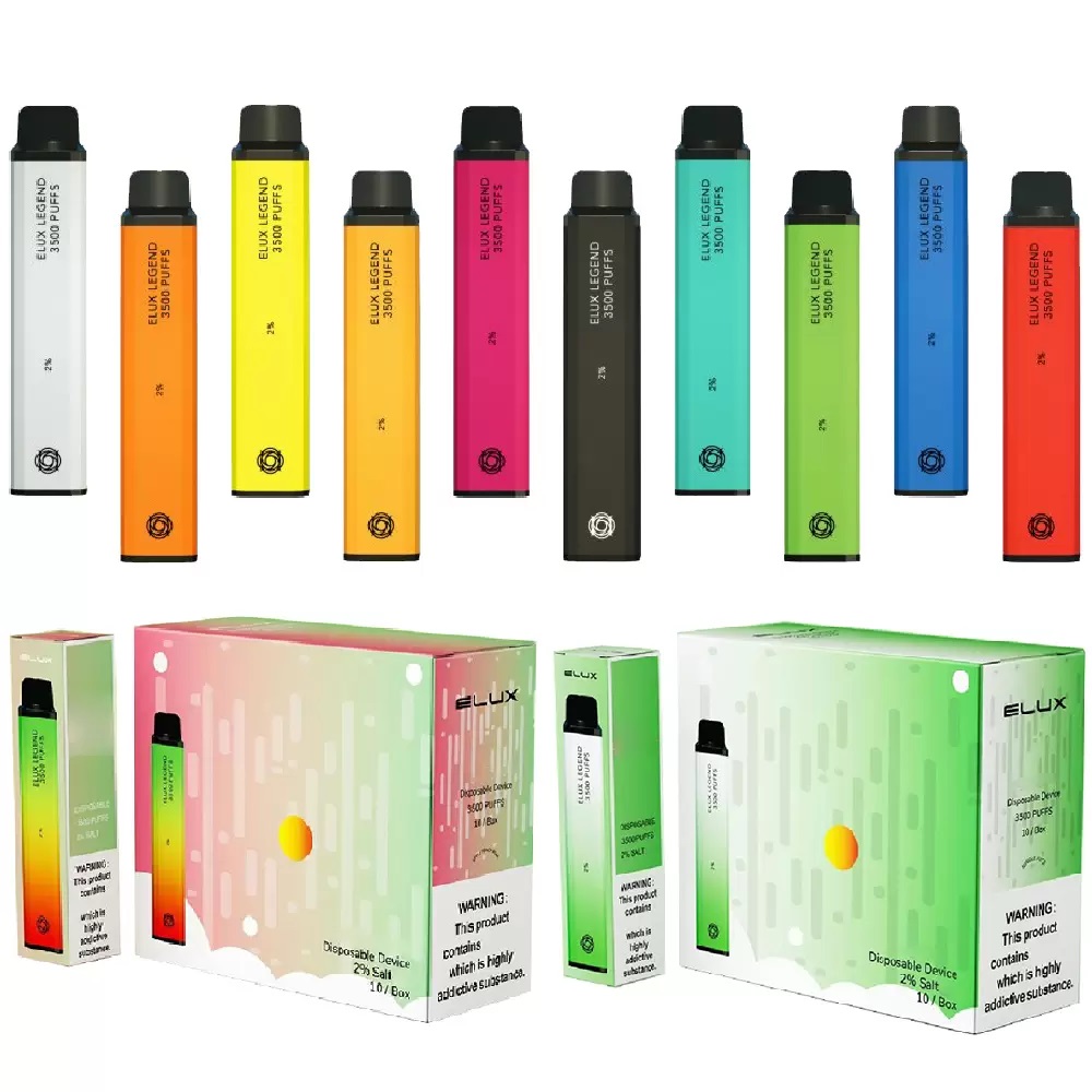 

Elux Legend Disposable E cigarettes 3500 Puffs Vape Pen 1500mAh Battery Vaporizer Stick Vapor Kit 2% 10ml Pre Filled Cartridge Device geek bar elf bars bang xxl