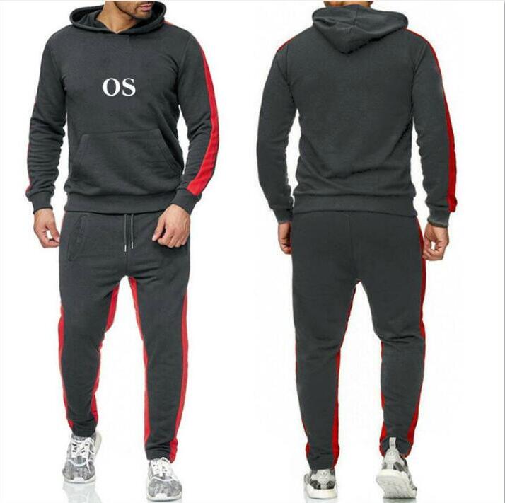 

High quality Mens Tracksuits Sportswear Men's Jogging Suits Hoodies Sweaters Spring Autumn Casual Sportswear Sets Clothing Out, Gray