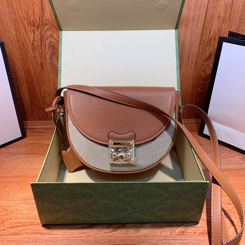 

Top Quality Luxurys Designers Bags Women Padlock Shoulder Bag Real Leather Lady Handbags Black Brown Dress Crossbody Bag Mini Purse with Box