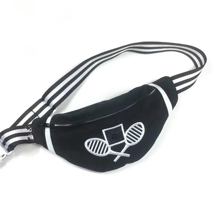 

NEW style waist bag black canvas belt bag good quality sport purse