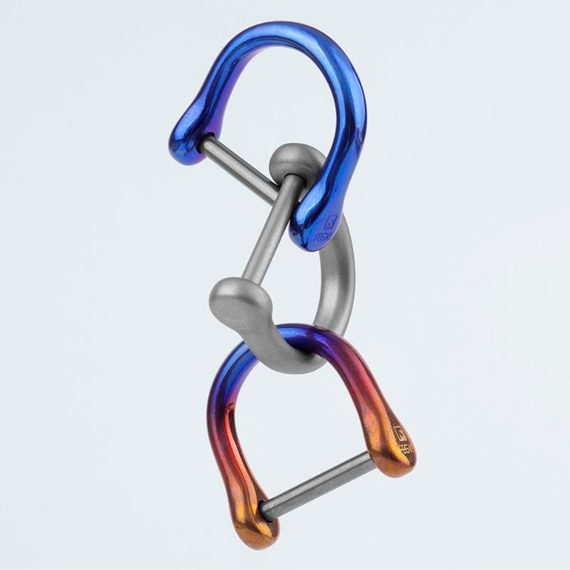 

Titanium Luxury Car Keychain Key Ring Horseshoe Buckle Pendant Blue Gold Matte Glossy for Man Male Creativity Gift Wholesale