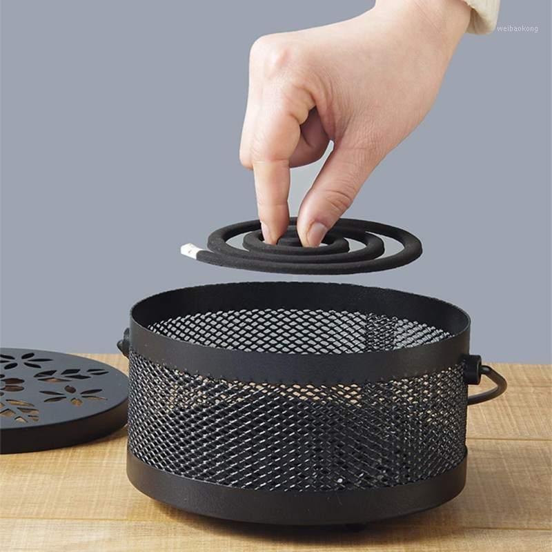 

Hollow Mosquito-repellent Incense Box Sandalwood Stove Household With Lid Large Mosquito Coil Tray Ash Tray1