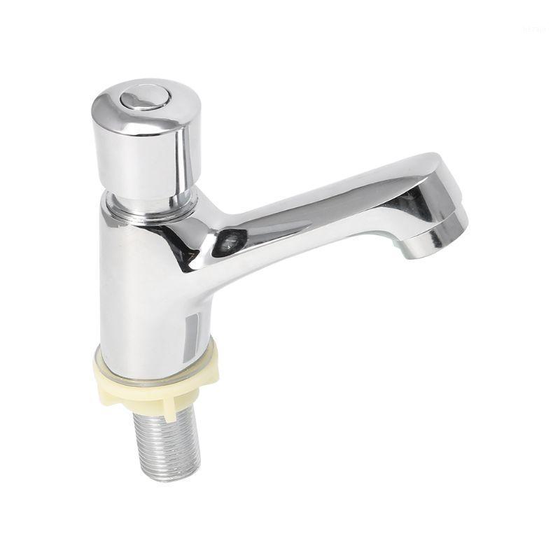 

Auto Self Closing Water Saving Tap Bathroom Basin Cold Faucet Delay Push Button1