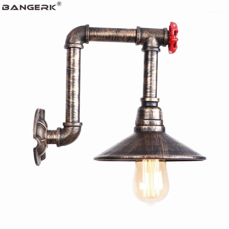 

Retro Iron Water Pipe Wall Lamp Loft Decor LED Wall Light Fixtures Industrial Edison Sconce Switch Bedside Home Lighting1