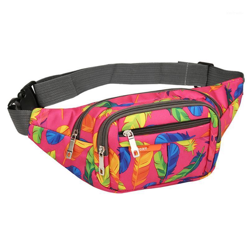 

Men Outdoor Cross Body Scratch Resistant Fanny Pack Adjustable Straps Waist Bag Printed Nylon Running Sports Messenger Travel1