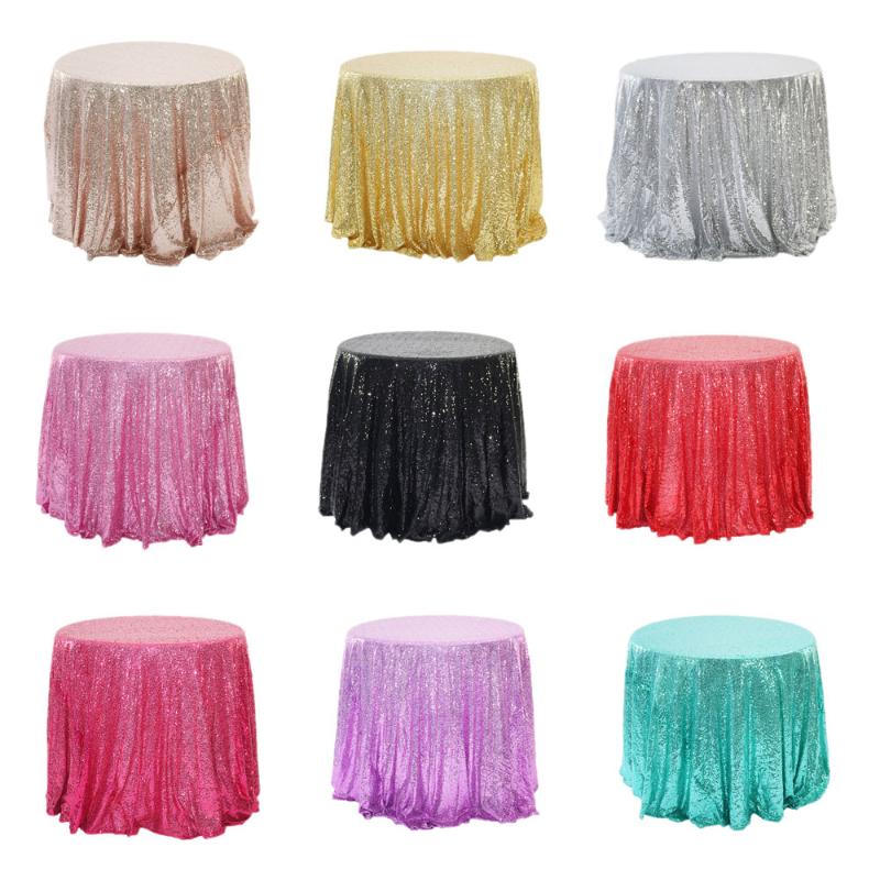 

Multi Color Sequin Tablecloth Round/Square Glitter Table Cloth For Wedding Party Home Decor Support Custom Size, Tiffany