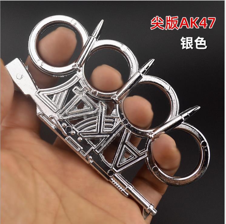 

Hand buckle tiger finger glove fist buckle martial arts fighting iron four finger tiger legal self-defense weapon hand support four ring