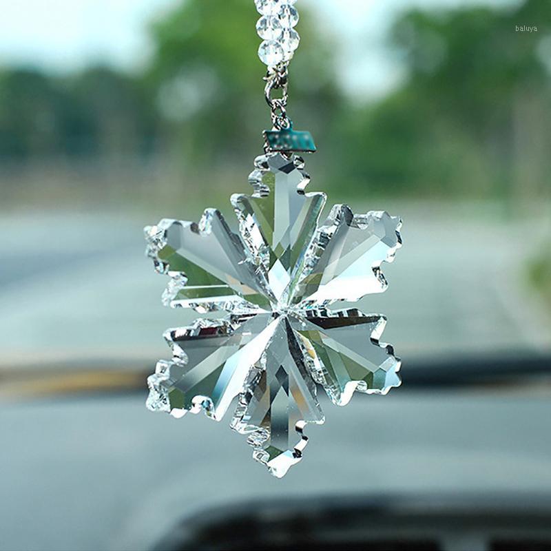 

Snowflake Crystal Car Pendant In Car Hanging Ornaments Rearview Mirror Pendants Auto Decor Accessories For Women Girls Gifts1