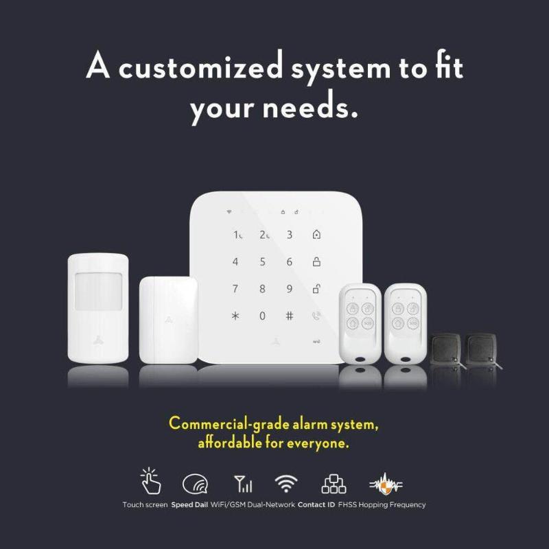 

Tuya Alarm WiFi 2G 3G 4G Alarm GSM Wireless Home Security Alarms House Intrusion Burglary support APP Alexa Google Home Control